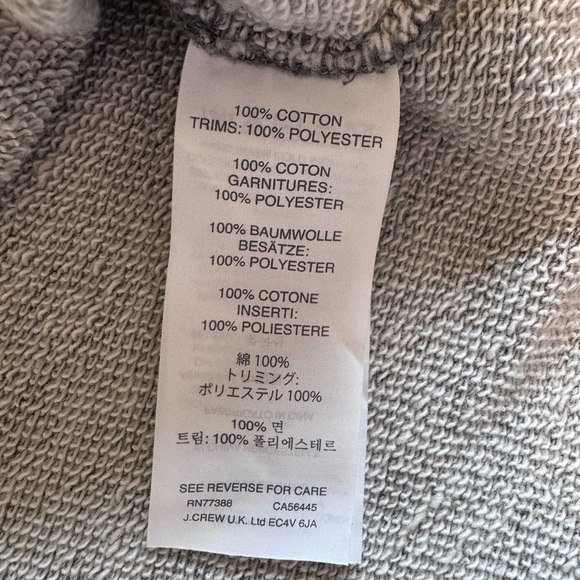 J. Crew Grey Sweater Pleated Ruffle Hem Navy Blue Women’s Size Large - Picture 11 of 11